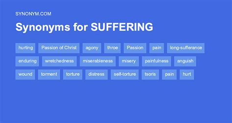 handsy synonym|another word for sufferings.